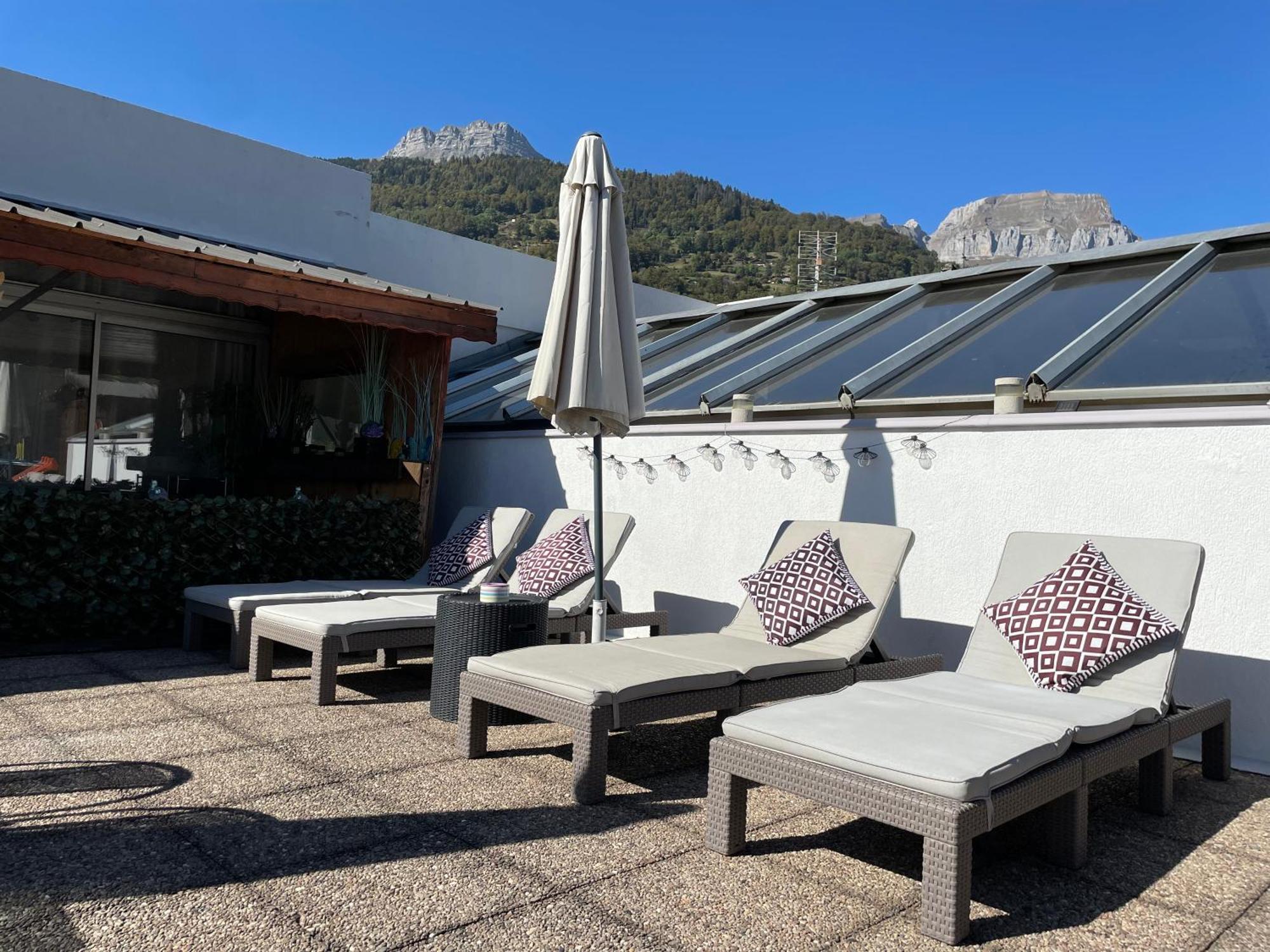 Rooftop 1 - Jacuzzi privé au pied du Monte-blanco Sallanches Esterno foto