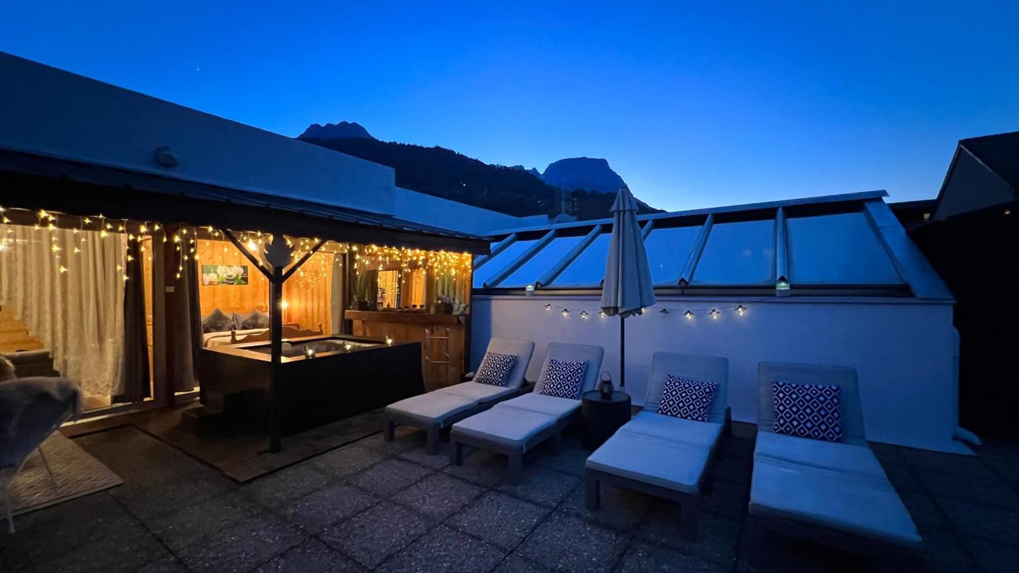 Rooftop 1 - Jacuzzi privé au pied du Monte-blanco Sallanches Esterno foto