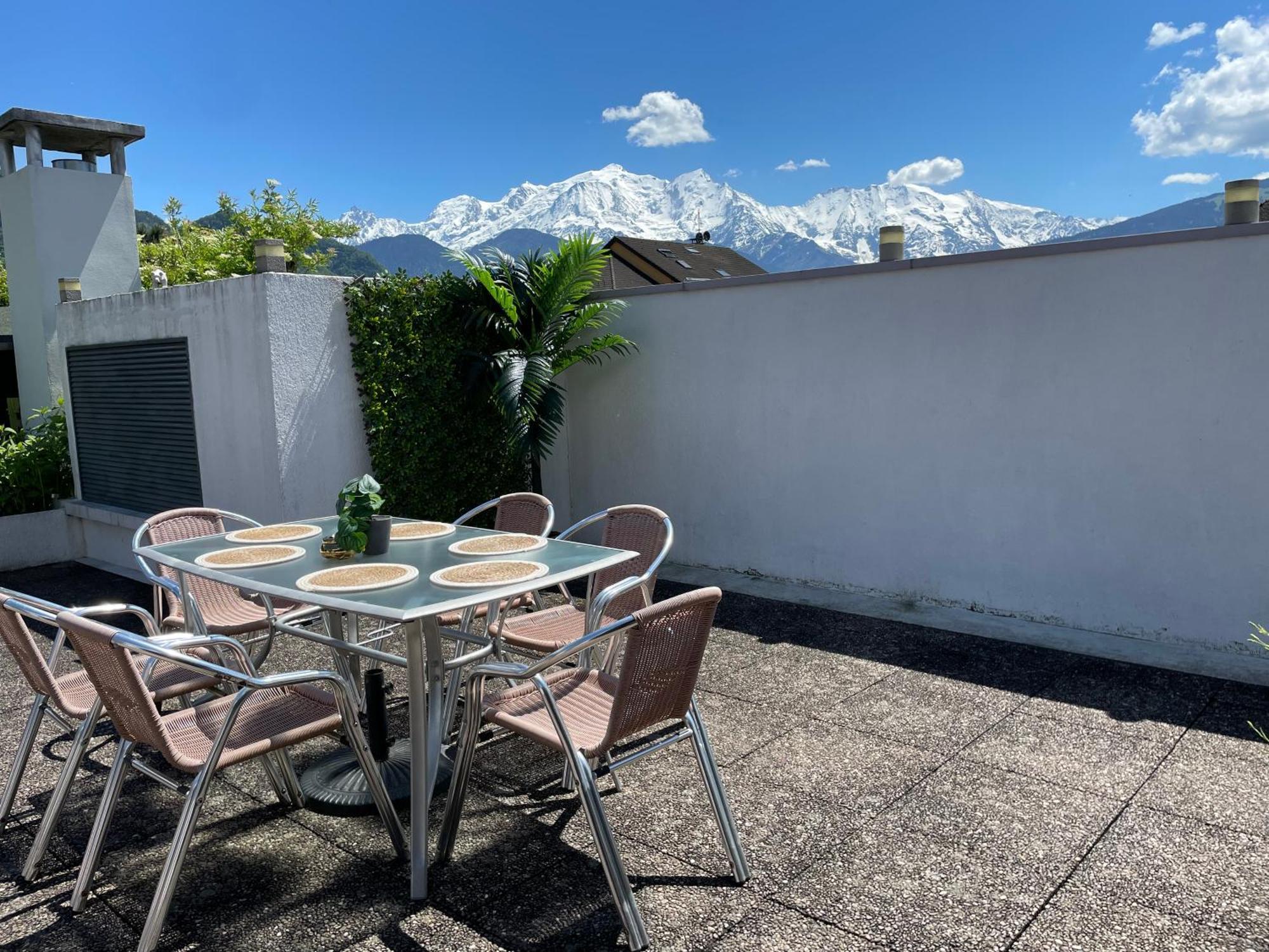 Rooftop 1 - Jacuzzi privé au pied du Monte-blanco Sallanches Esterno foto